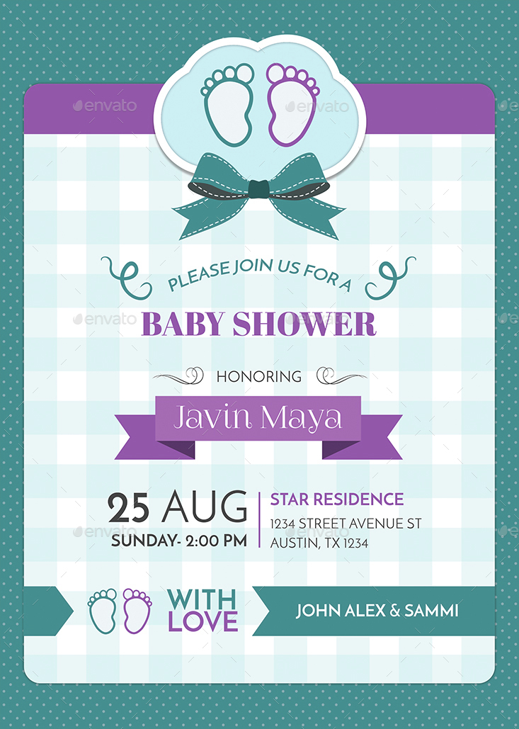 Baby Shower Invitation Card by themedevisers GraphicRiver